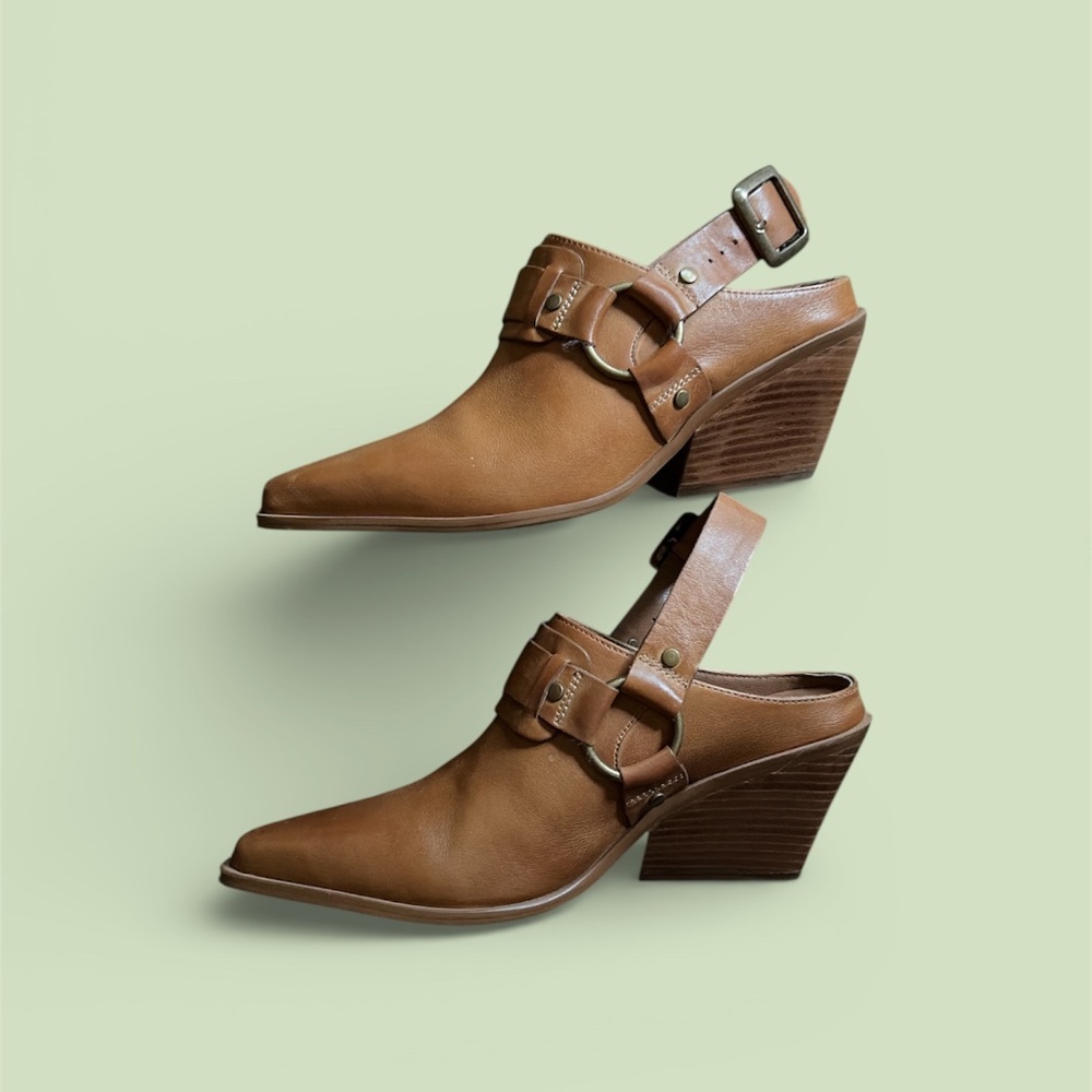 Seychelles Tan Classified Slingback Ankle Heel Boot - Picture 3 of 7